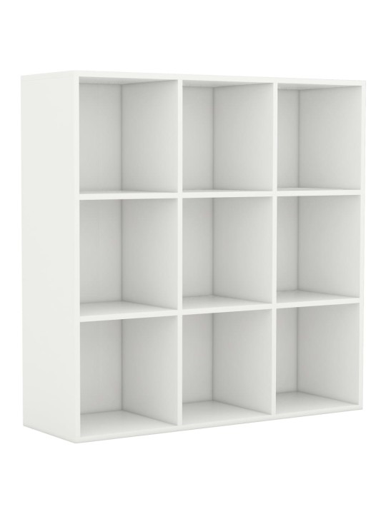 Grāmatu plaukts, balts, 98x30x98 cm, skaidu plāksne