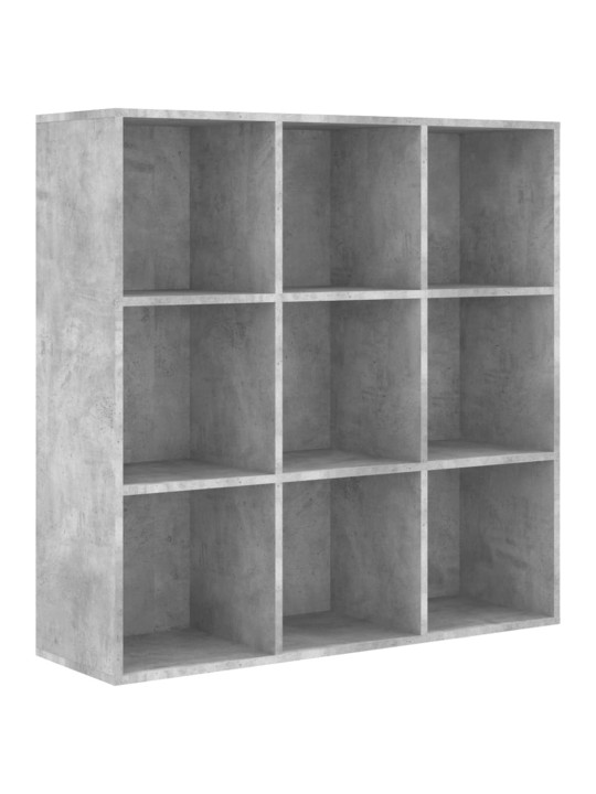 Grāmatu plaukts, betona pelēks, 98x30x98 cm, skaidu plāksne
