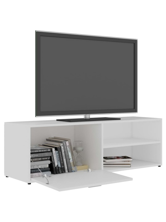 TV skapītis, balts, 120x34x37 cm, inženierijas koks