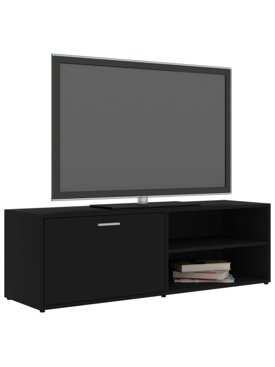 Tv skapītis, melns, 120x34x37 cm, inženierijas koks