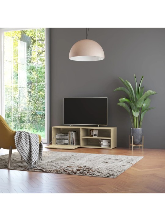 Tv skapītis, ozolkoka krāsa, 120x34x37 cm, inženierijas koks