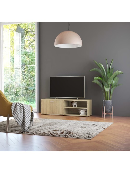 Tv skapītis, ozolkoka krāsa, 120x34x37 cm, inženierijas koks