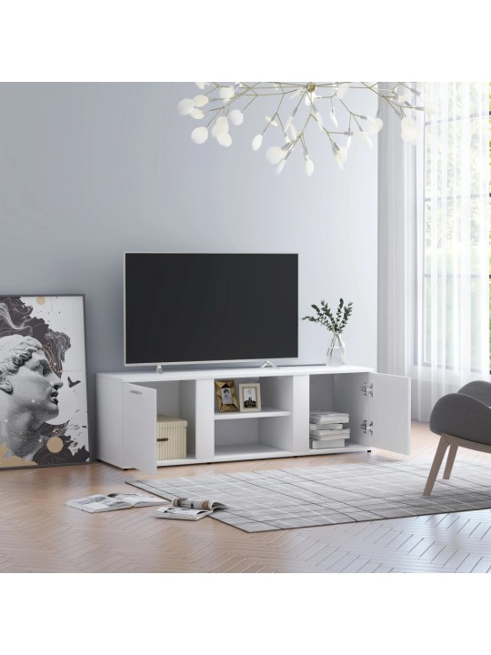 Tv skapītis, balts, 120x34x37 cm, inženierijas koks