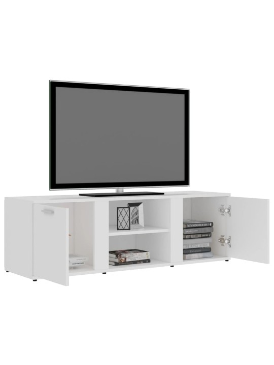 Tv skapītis, balts, 120x34x37 cm, inženierijas koks
