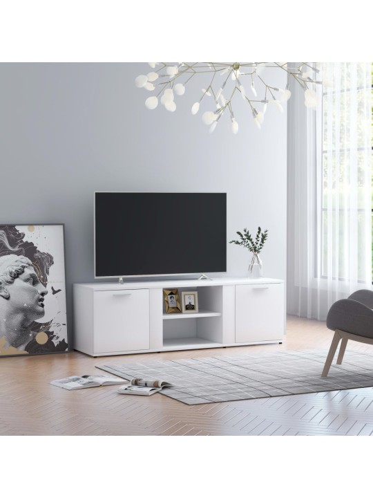 Tv skapītis, balts, 120x34x37 cm, inženierijas koks