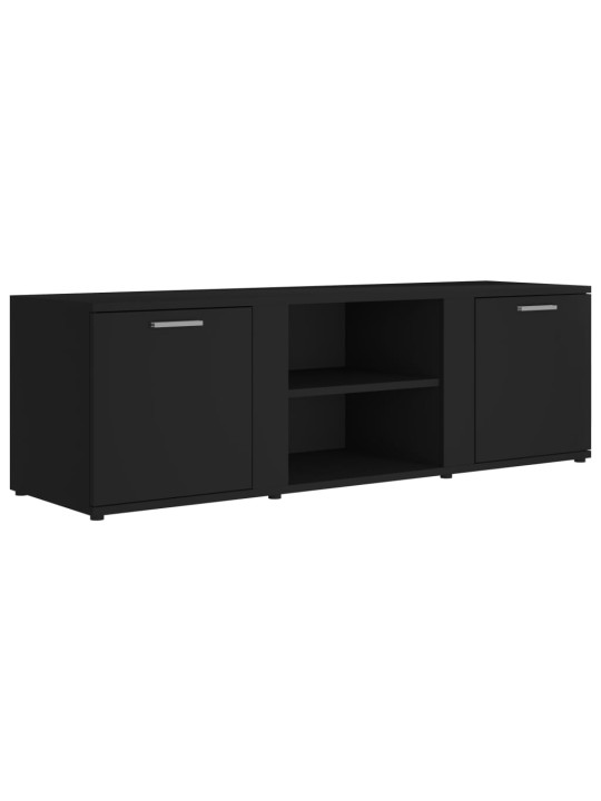 Tv skapītis, melns, 120x34x37 cm, inženierijas koks