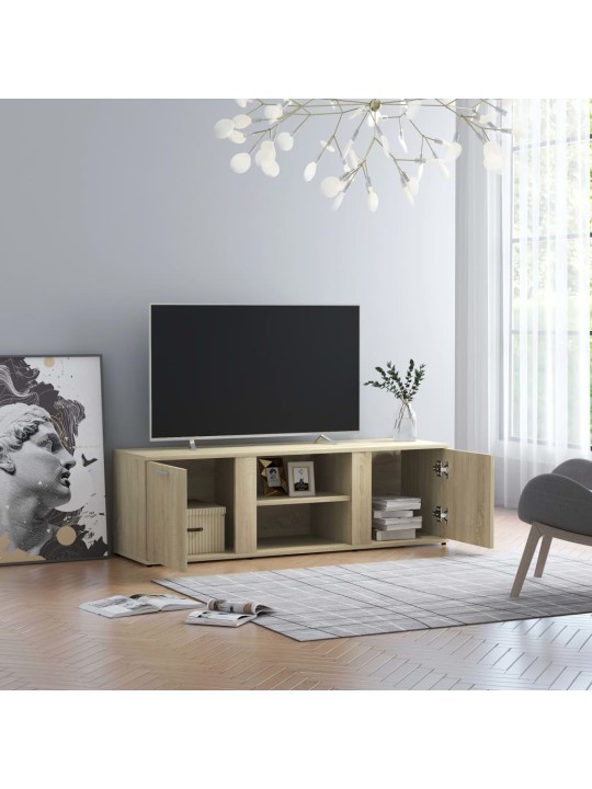 Tv skapītis, ozolkoka krāsa, 120x34x37 cm, inženierijas koks