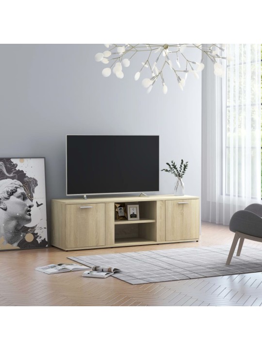 Tv skapītis, ozolkoka krāsa, 120x34x37 cm, inženierijas koks