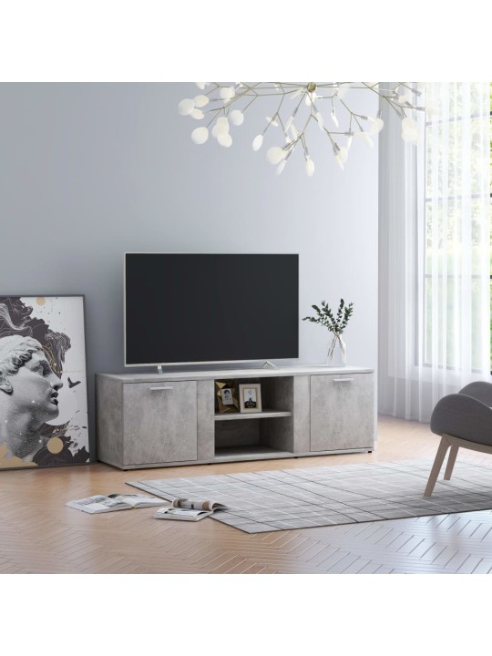 Tv skapītis, betonpelēks, 120x34x37 cm, inženierijas koks