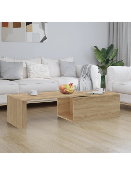 Kafijas galdiņš, ozolkoka krāsā, 150x50x35cm, inženierijas koks