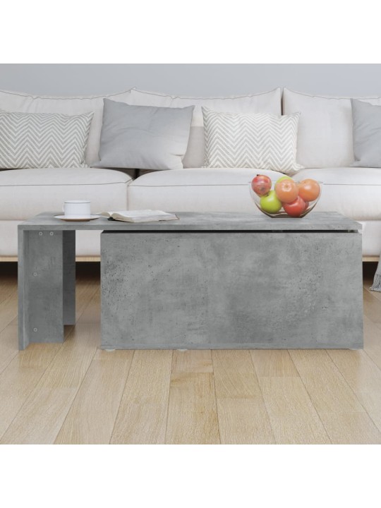 Kafijas galdiņš, betona pelēks, 150x50x35 cm, skaidu plāksne