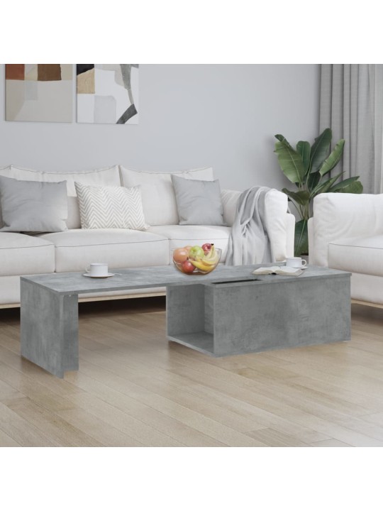 Kafijas galdiņš, betona pelēks, 150x50x35 cm, skaidu plāksne
