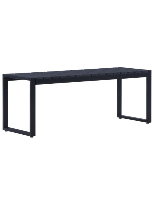 Dārza sols, 120,5 cm, melns, ps plāksne