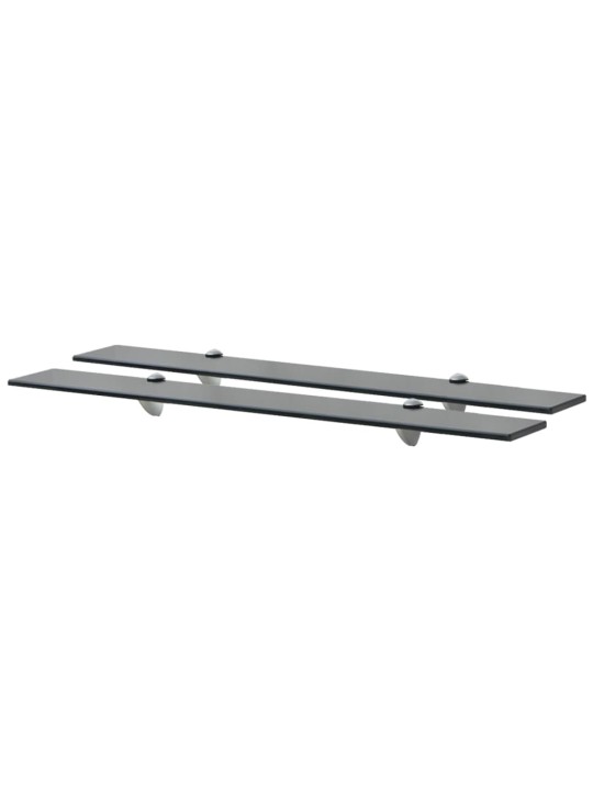 Sienas plaukti, 2 gab., 80x10 cm, 8 mm, stikls
