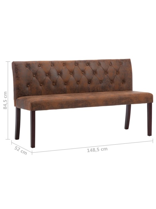 Sols, 148,5 cm, brūna mākslīgā zamšāda