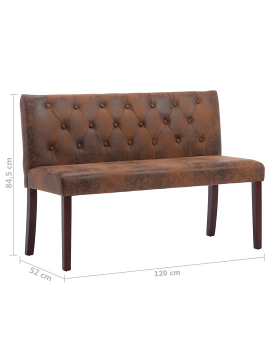 Sols, 120 cm, brūna mākslīgā zamšāda
