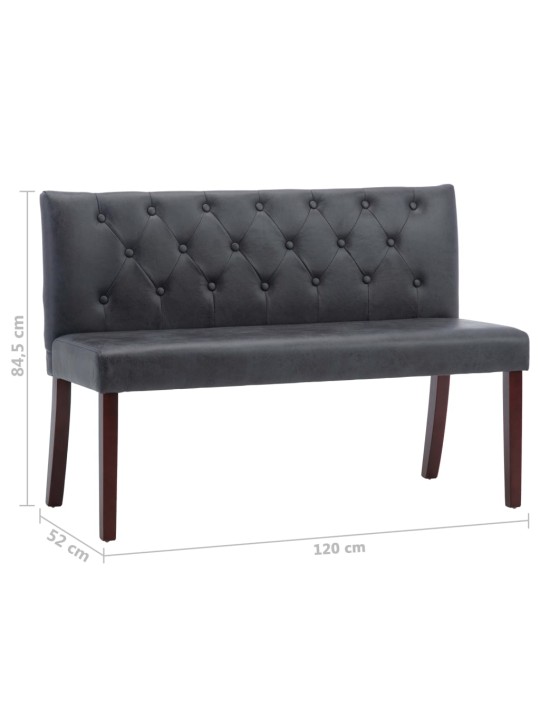 Sols, 120 cm, pelēka mākslīgā zamšāda