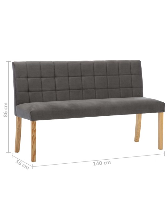 Sols, 140 cm, pelēks samts