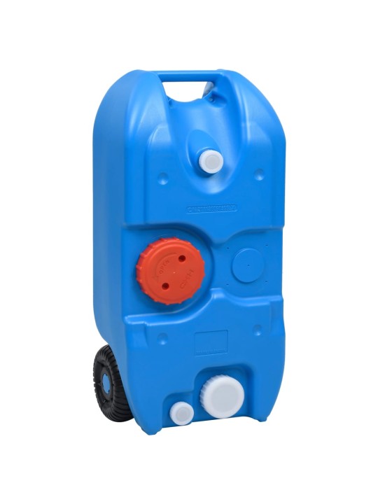 Ūdens tvertne kempingam, ar riteņiem, 40 l, zila