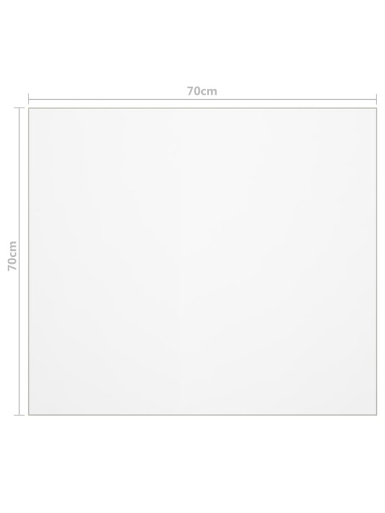 Galda aizsargsegums, caurspīdīgs, 70x70 cm, 2 mm, pvc