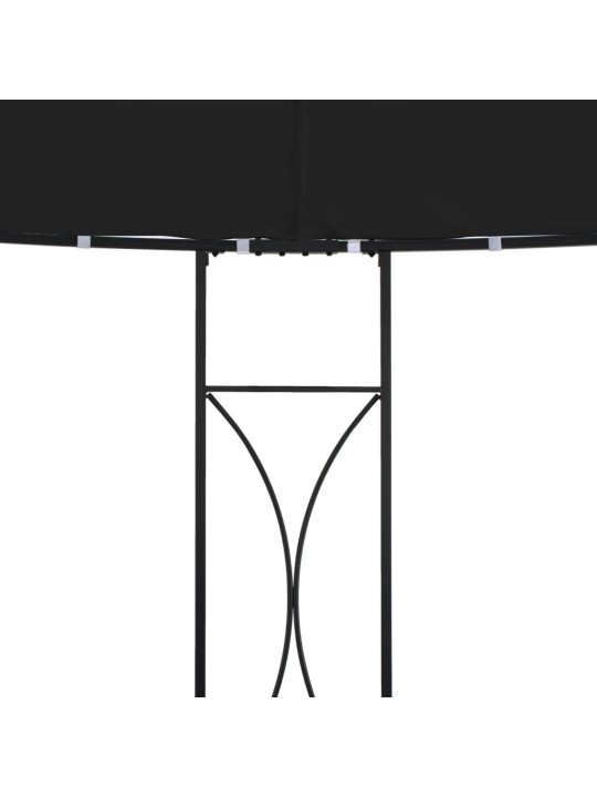 Dārza nojume, 300x290 cm, antracītpelēka, apaļa