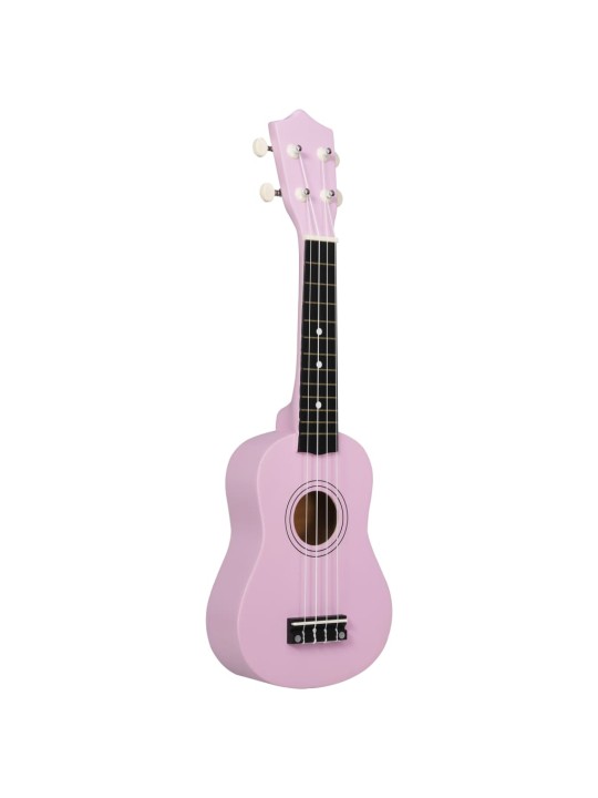 Soprāna bērnu ukulele ar somu, rozā, 21"