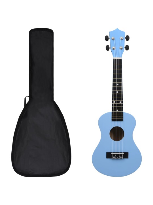 Soprāna bērnu ukulele ar somu, zilgana, 23"