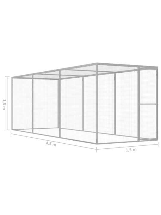 Kaķu būris, 4,5x1,5x1,5 m, cinkots tērauds