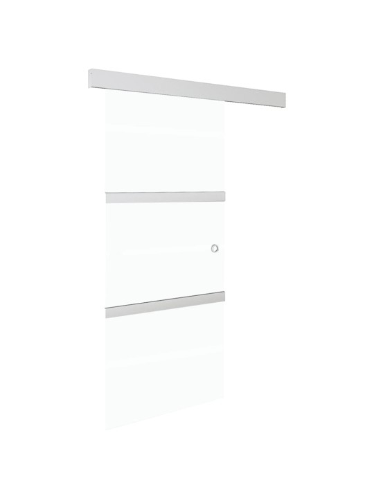 Bīdāmās durvis, esg stikls, alumīnijs, 90x212 cm, sudraba krāsā