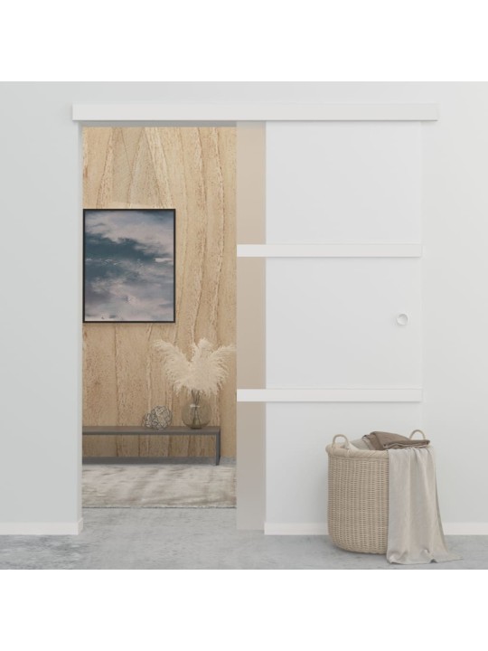 Bīdāmās durvis, esg stikls, alumīnijs, 90x212 cm, sudraba krāsā