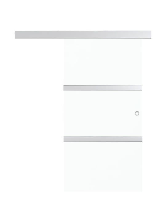Bīdāmās durvis, esg stikls, alumīnijs, 90x212 cm, sudraba krāsā