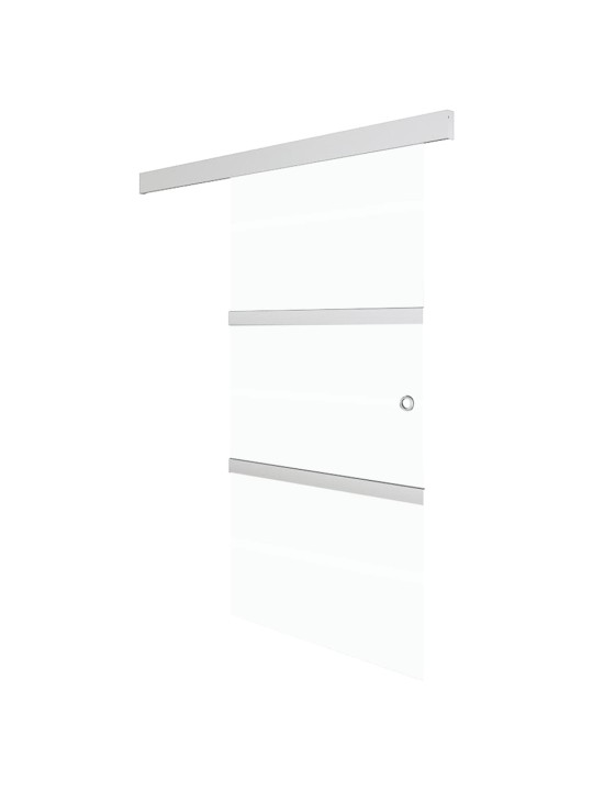 Bīdāmās durvis, esg stikls, alumīnijs, 90x205 cm, sudraba krāsā