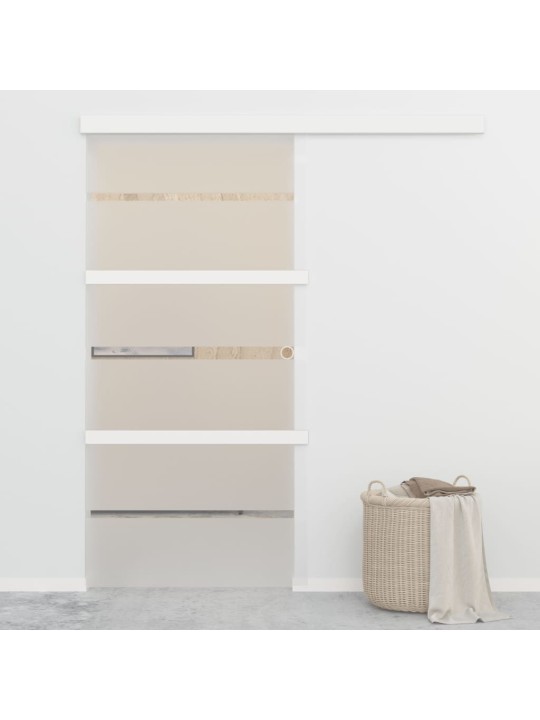 Bīdāmās durvis, esg stikls, alumīnijs, 102,5x212 cm, sudrabotas