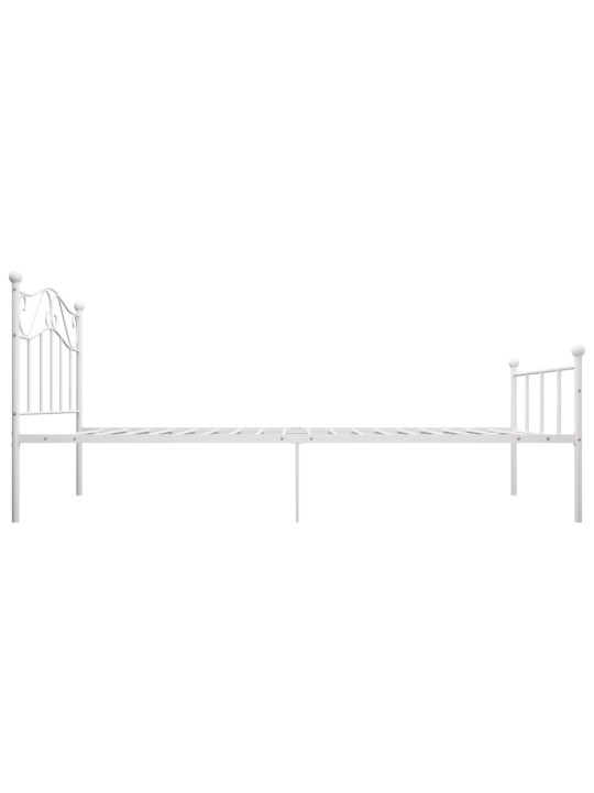 Gultas rāmis, balts metāls, 100x200 cm