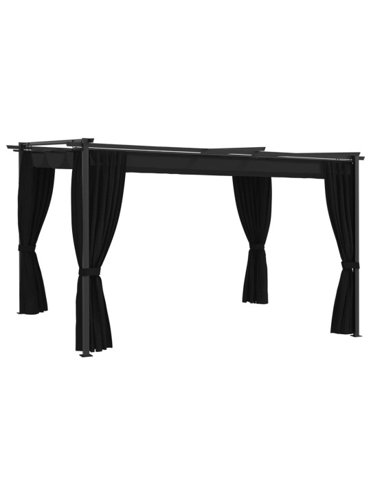 Dārza nojume, 4x3 m, antracītpelēka