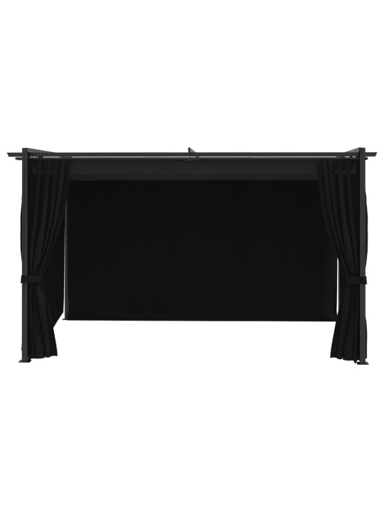 Dārza nojume, 4x3 m, antracītpelēka