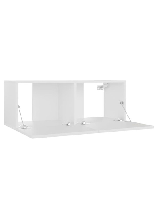 Tv skapītis, balts, 80x30x30 cm, inženierijas koks