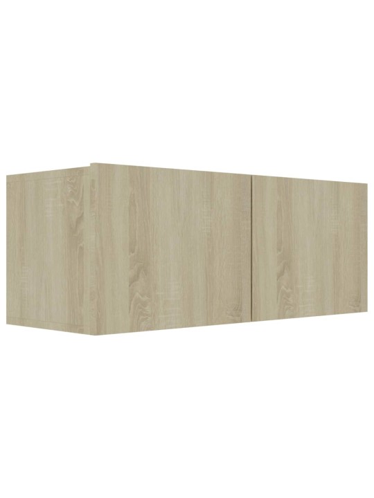 Tv skapītis, ozolkoka krāsa, 80x30x30 cm, inženierijas koks
