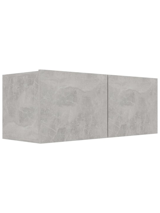 Tv skapītis, betona pelēks, 80x30x30 cm, inženierijas koks