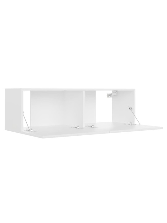 Tv skapītis, balts, 100x30x30 cm, inženierijas koks