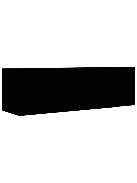 Tv skapītis, melns, 100x30x30 cm, inženierijas koks