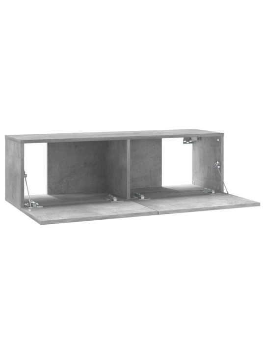 Tv skapītis, betona pelēks, 100x30x30 cm, inženierijas koks