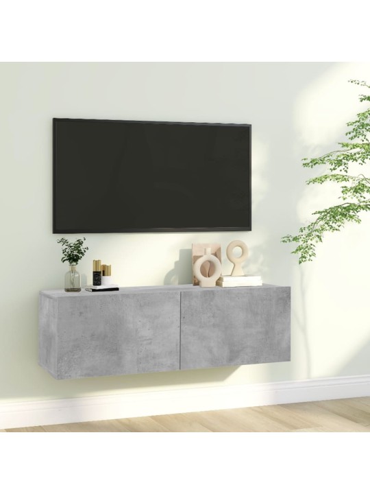 Tv skapītis, betona pelēks, 100x30x30 cm, inženierijas koks