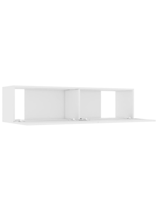 Tv skapītis, balts, 120x30x30 cm, inženierijas koks