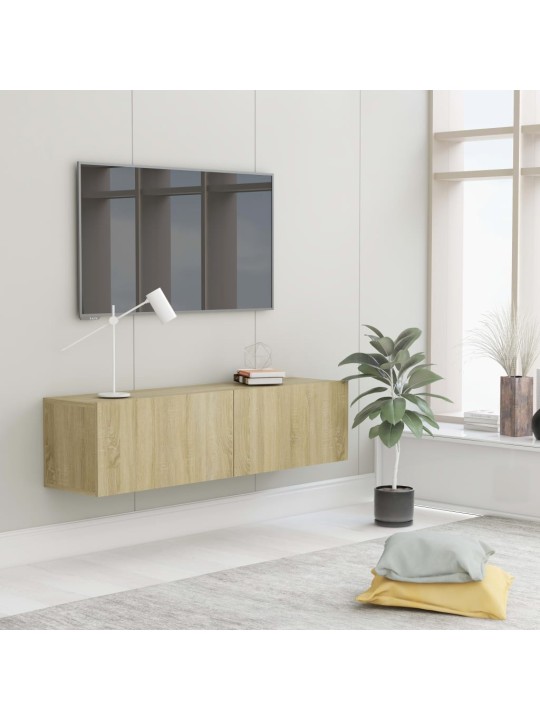 Tv skapītis, ozolkoka krāsa, 120x30x30 cm, inženierijas koks