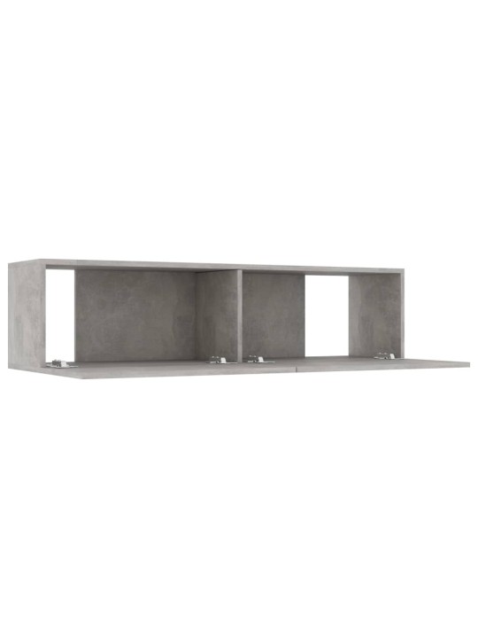 Tv skapītis, betonpelēks, 120x30x30 cm, inženierijas koks