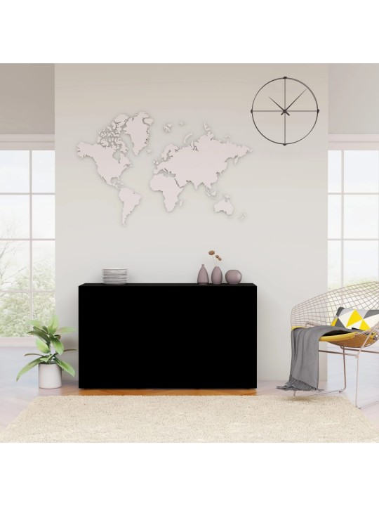 Kumode, melna, 120x36x69 cm, inženierijas koks