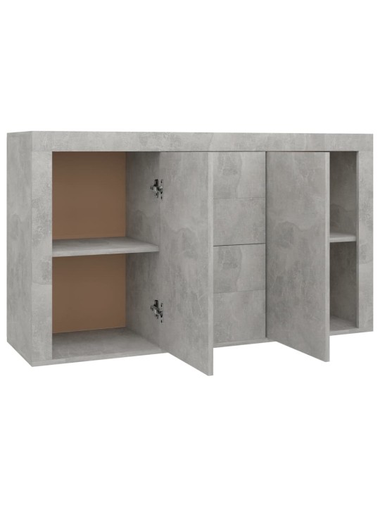 Kumode, betonpelēka, 120x36x69 cm, inženierijas koks