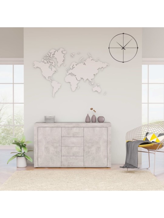 Kumode, betonpelēka, 120x36x69 cm, inženierijas koks