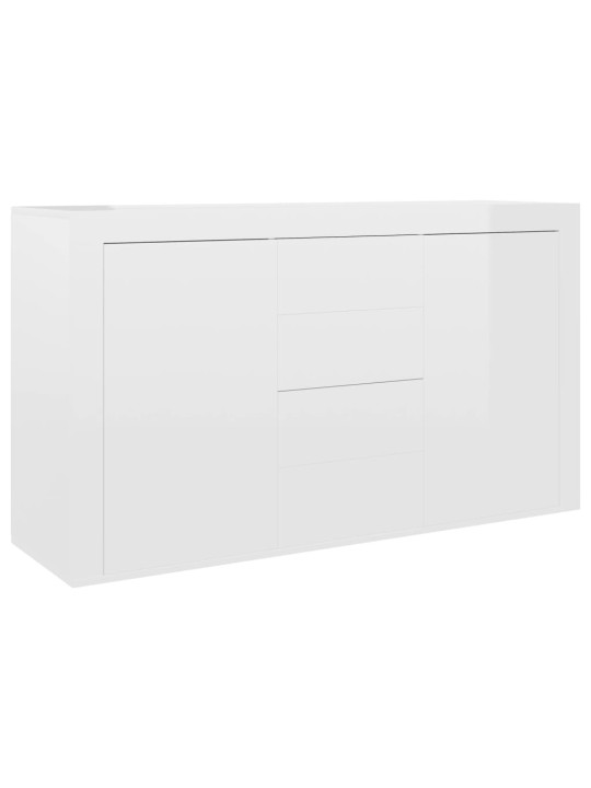 Kumode, spīdīgi balta, 120x36x69 cm, inženierijas koks